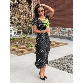 Robe à pois Elmy - Noir