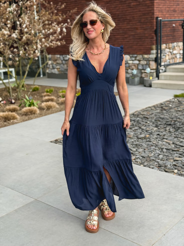 Robe longue Juana - Bleu marine Robe longue Juana - Bleu marine