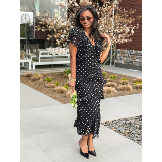 Robe à pois Elmy - Noir