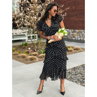 Robe à pois Elmy - Noir