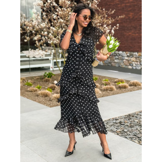 Robe à pois Elmy - Noir