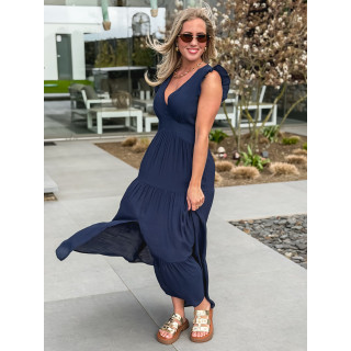 Robe longue Juana - Bleu marine