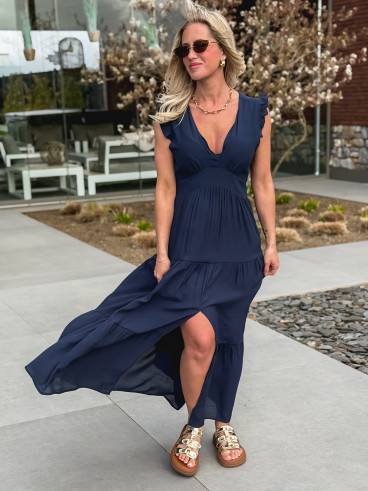 Robe longue Juana - Bleu marine Robe longue Juana - Bleu marine