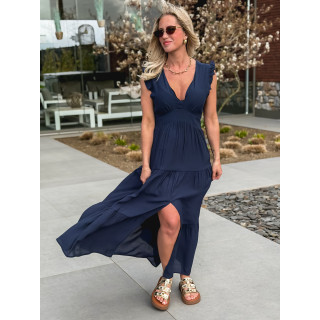 Robe longue Juana - Bleu marine