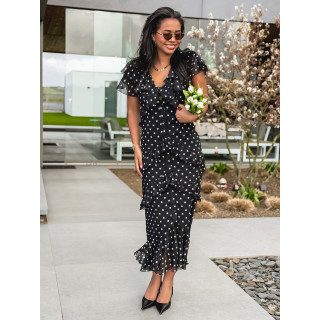 Robe à pois Elmy - Noir