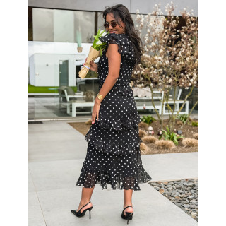 Robe à pois Elmy - Noir