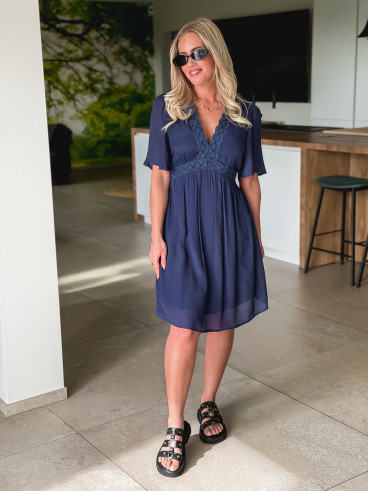 Robe courte Moïse - Bleu marine