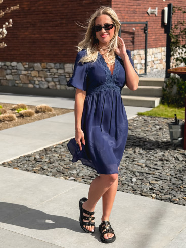 Robe courte Moïse - Bleu marine