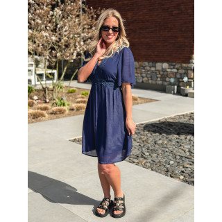 Robe courte Moïse - Bleu marine