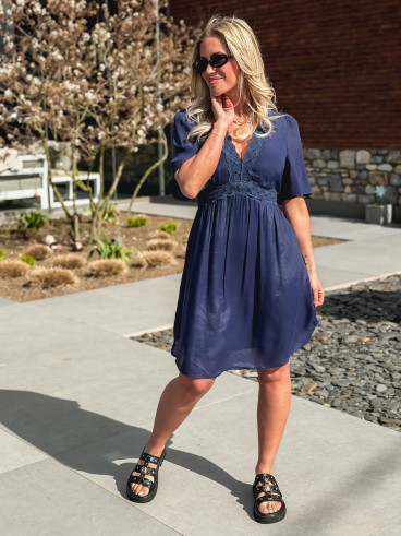 Robe courte Moïse - Bleu marine