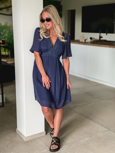 Robe courte Moïse - Bleu marine