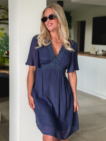 Robe courte Moïse - Bleu marine