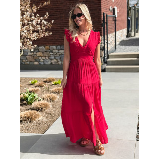 Robe longue Juana - Rouge