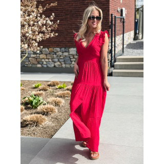 Robe longue Juana - Rouge