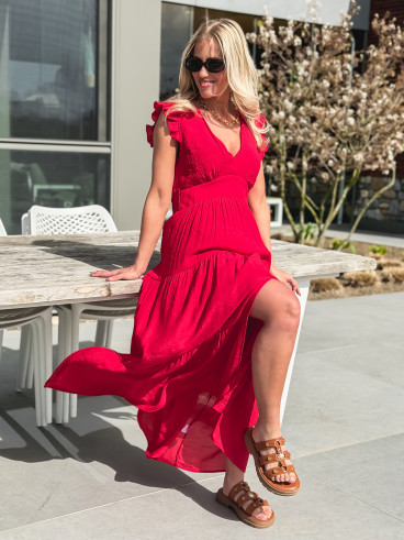 Robe longue Juana - Rouge