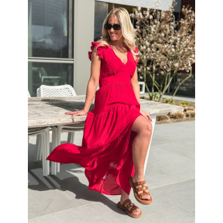 Robe longue Juana - Rouge
