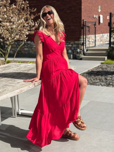 Robe longue Juana - Rouge