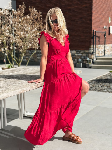 Robe longue Juana - Rouge