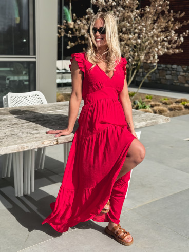 Robe longue Juana - Rouge