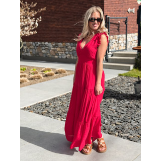 Robe longue Juana - Rouge