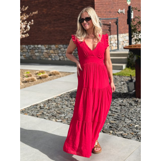Robe longue Juana - Rouge