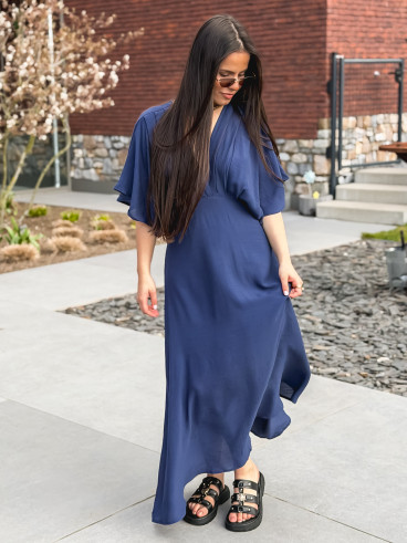 Robe longue Mayte - Bleu marine