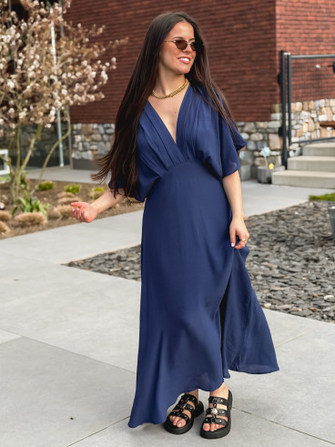 Robe longue Mayte - Bleu marine