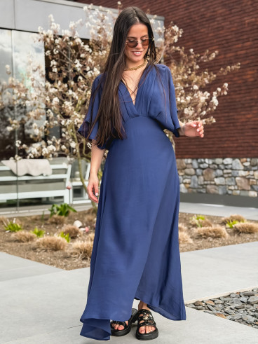 Robe longue Mayte - Bleu marine