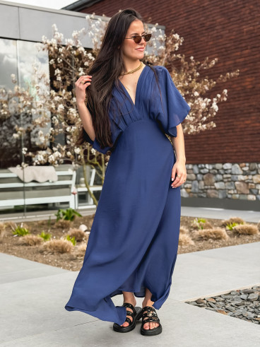 Robe longue Mayte - Bleu marine