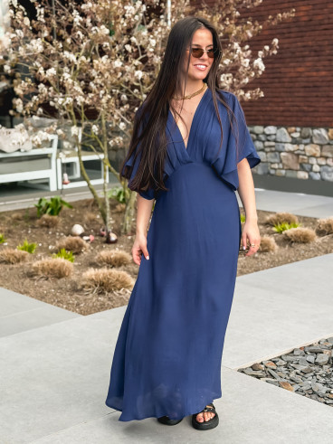Robe longue Mayte - Bleu marine