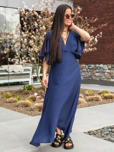 Robe longue Mayte - Bleu marine