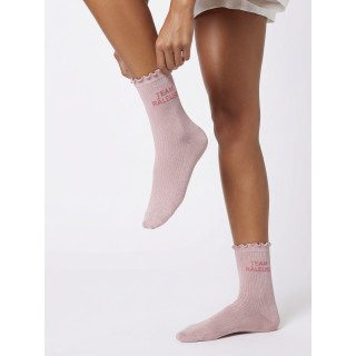 Chaussettes "Team râleuse" - Rose clair