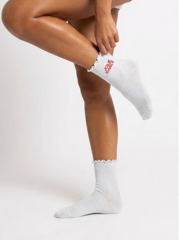 Chaussettes "JOLIE GARCE" - Blanc