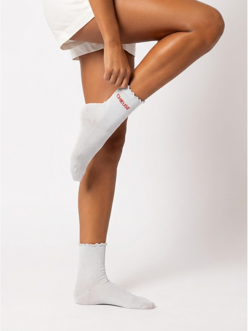 Chaussettes "Chieuse" - Blanc