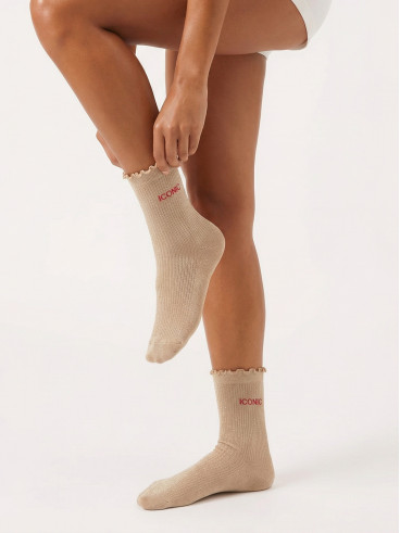 Chaussettes "Iconic" - Beige