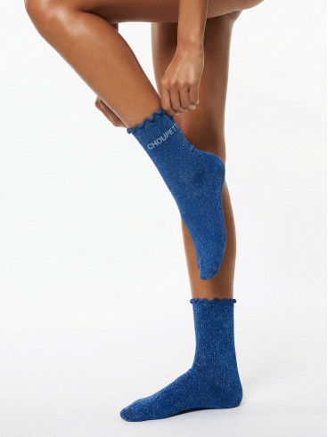 Chaussettes "Choupette" - Bleu électrique
