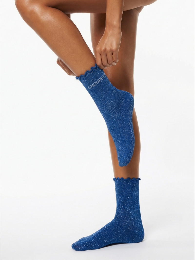 Chaussettes "Choupette" - Bleu électrique Chaussettes "Choupette" - Bleu électrique
