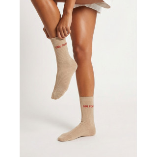 Chaussettes "GIRL POWER" - Beige
