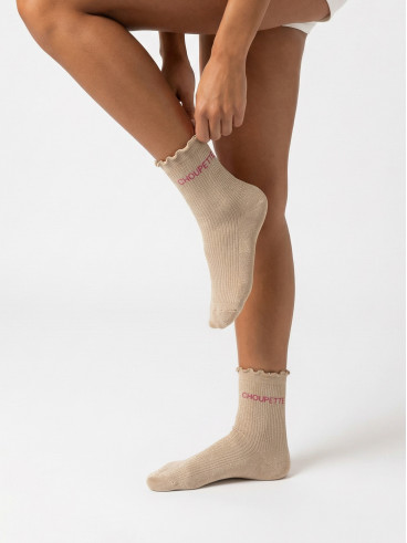 Chaussettes "Choupette" - Beige