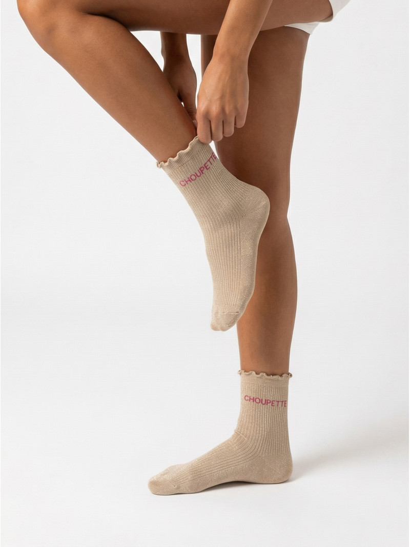 Chaussettes "Choupette" - Beige