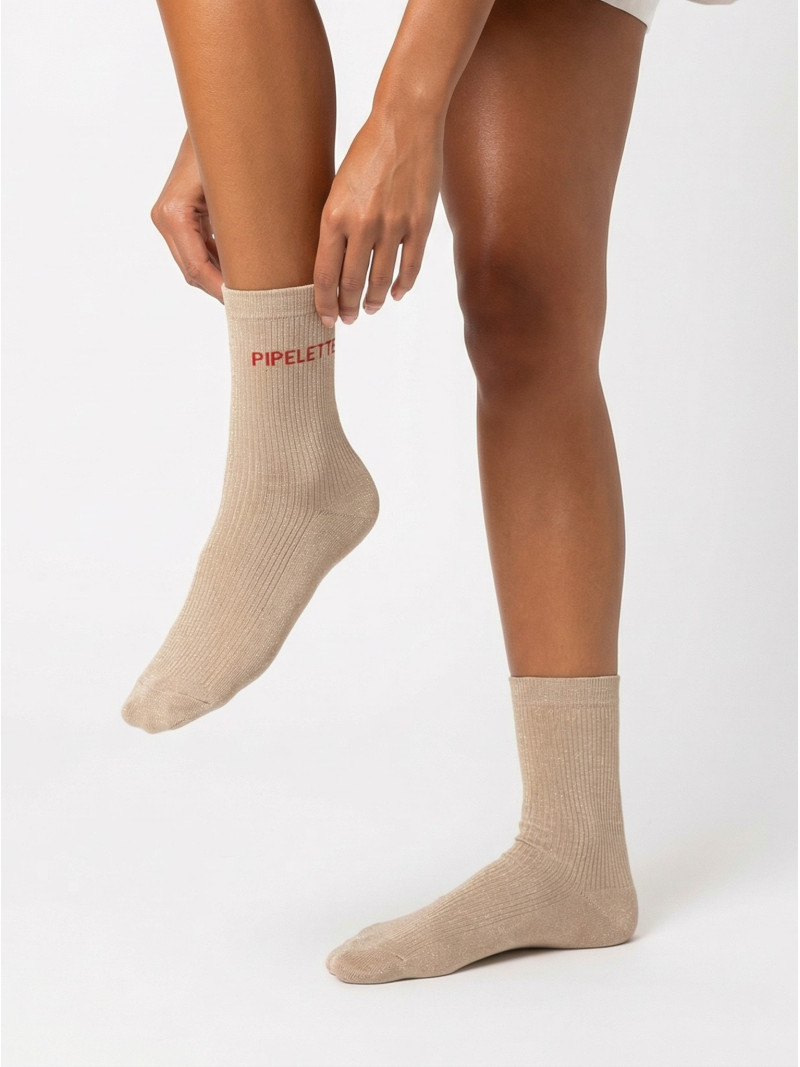 Chaussettes "Pipelette" - Beige