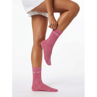 Chaussettes "GIRL POWER" - Rose bonbon