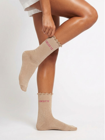 Chaussettes "Cocotte" - Doré