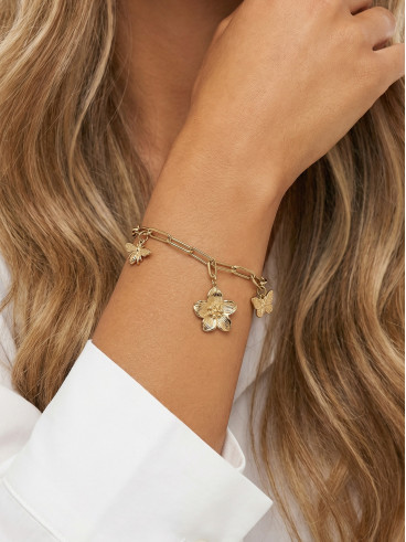 Bracelet Flowers - Doré