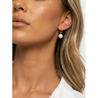 Boucles d'oreilles Thélia - Blanc/Doré