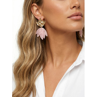 Boucles d'oreilles Karen - Doré/Rose