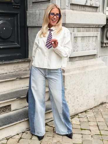 Cravate Lélia - Bleu/Rouge