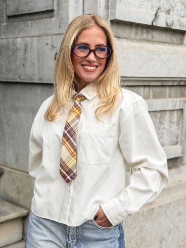 Cravate Sylia - Beige/Jaune