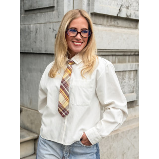 Cravate Sylia - Beige/Jaune