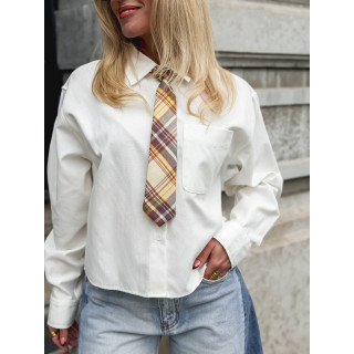 Cravate Sylia - Beige/Jaune